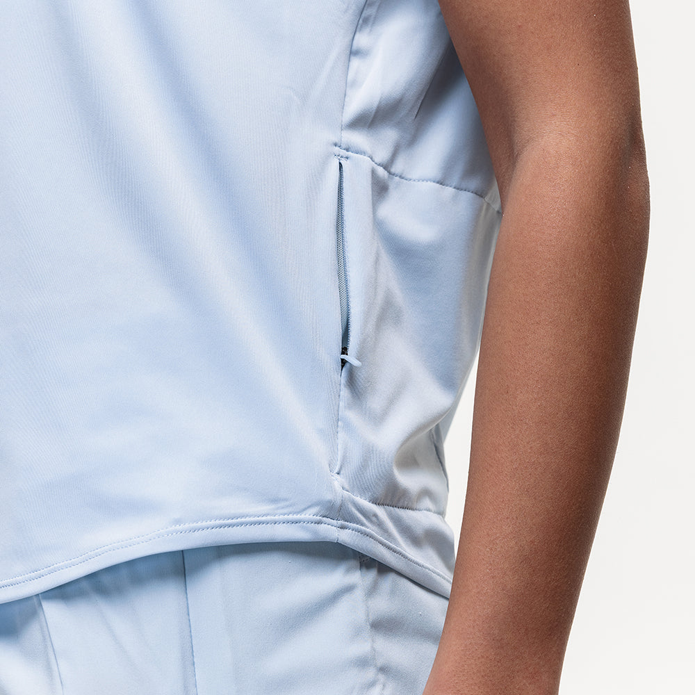 Run Tempo Pocket Tee - Ice Blue