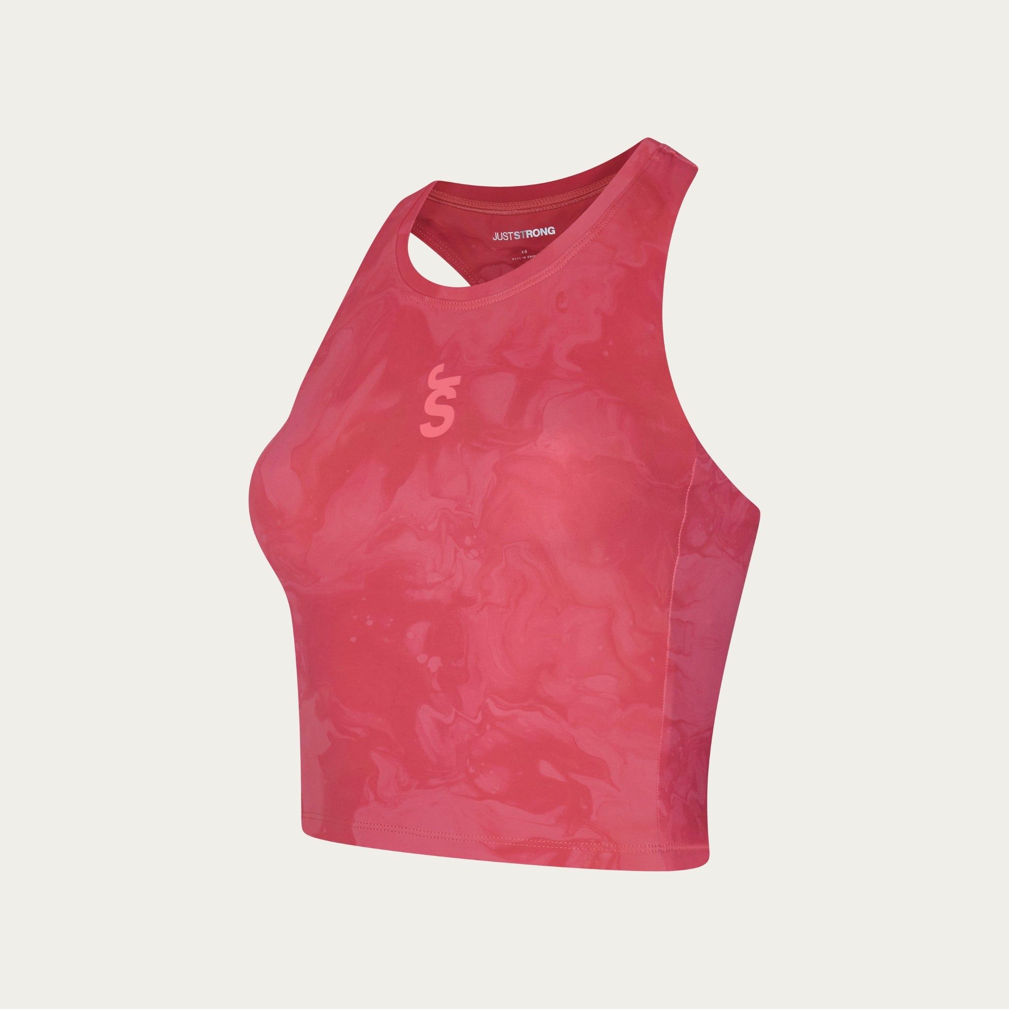 Training Crop Tank - Coral Marble