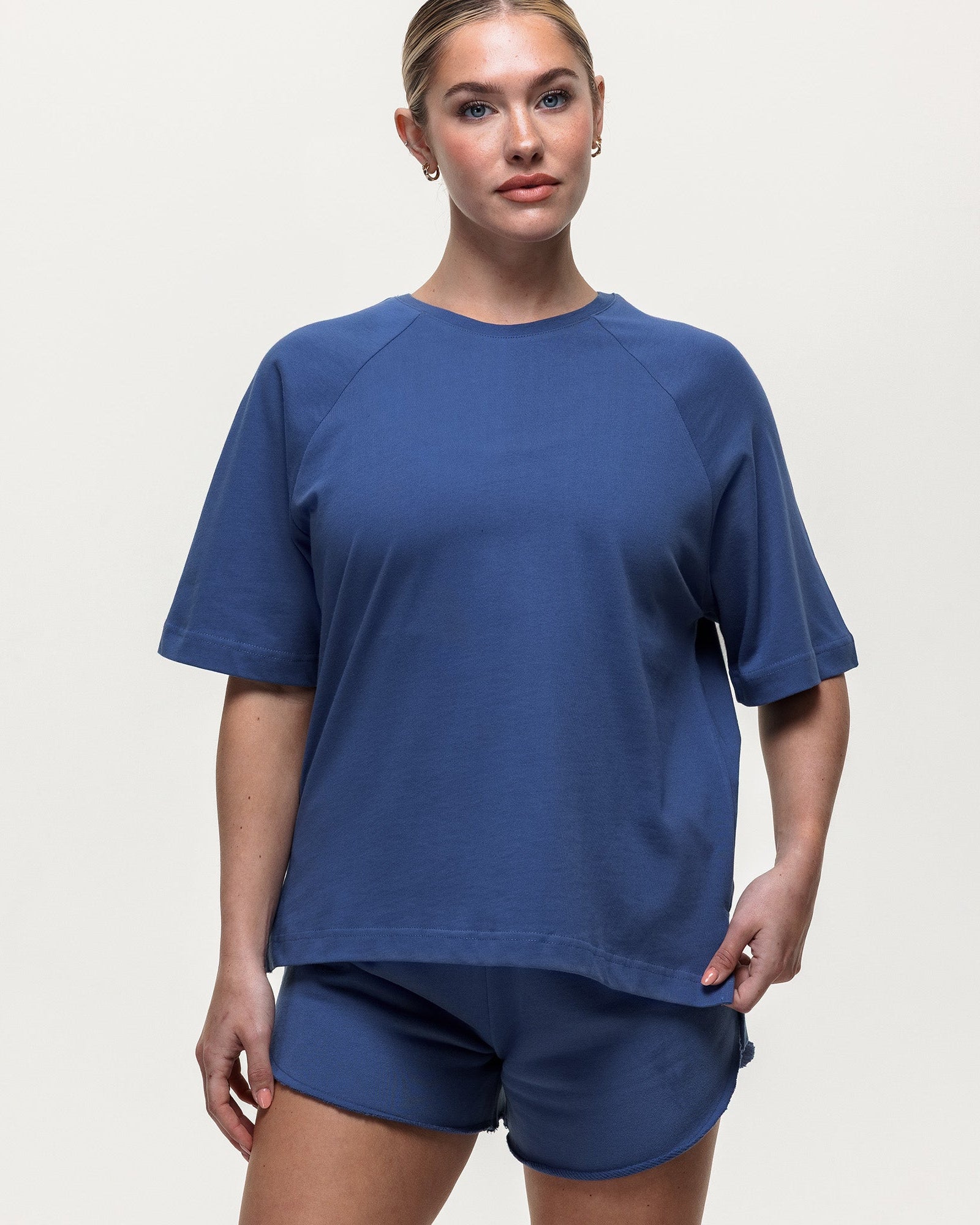 Laid Back Over Sized Tee - Vintage Indigo