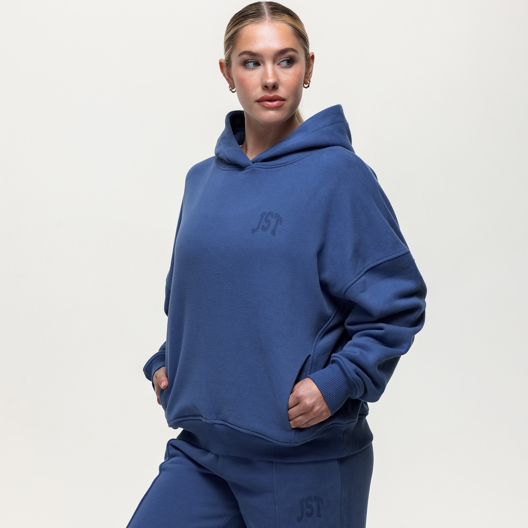 Throw On Oversized Hoodie - Vintage Indigo