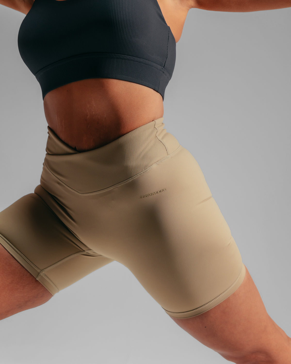 Wrap Over Cycle Shorts - Mocha