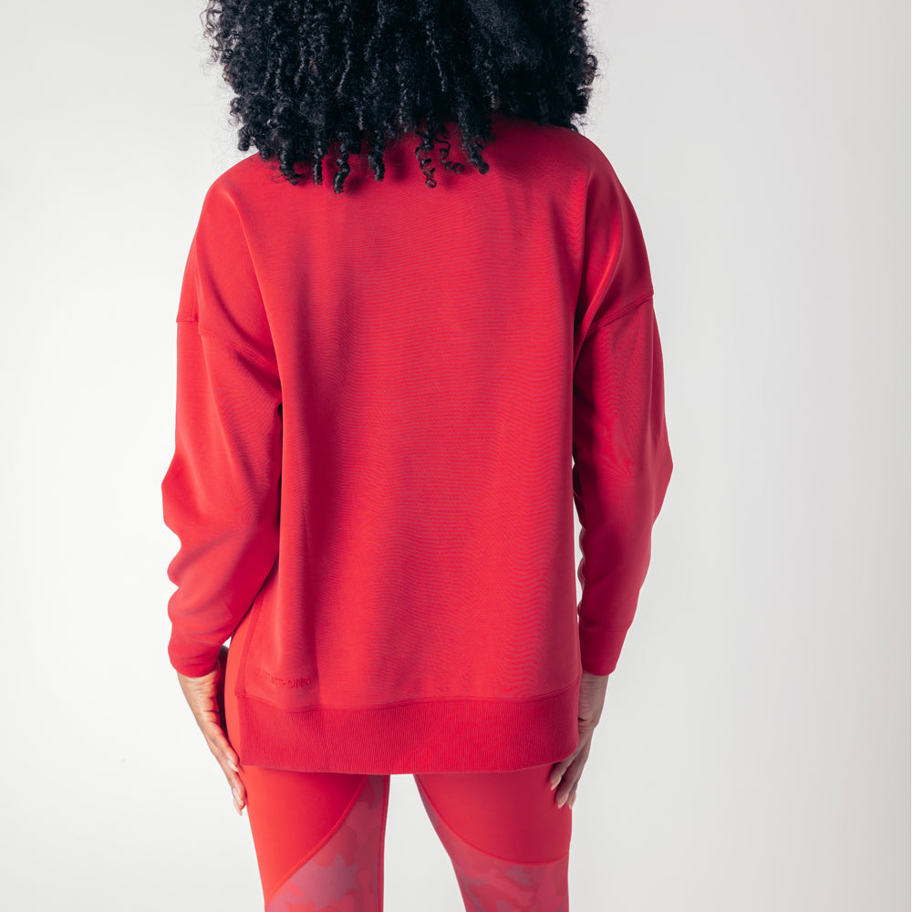 Luxe Essence Turtleneck - Ruby Red